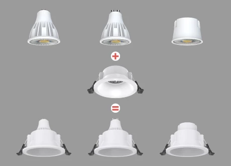 Downlight fitting MR16 bulbs GU10 LAMPS MODULE