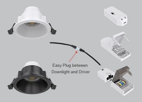 white  downlight fitting