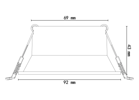 downlight fitting diameter 92mm cutting 65mm