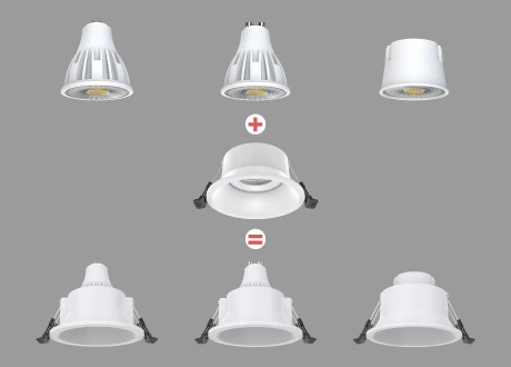 Downlight fitting MR16 bulbs GU10 LAMPS MODULE