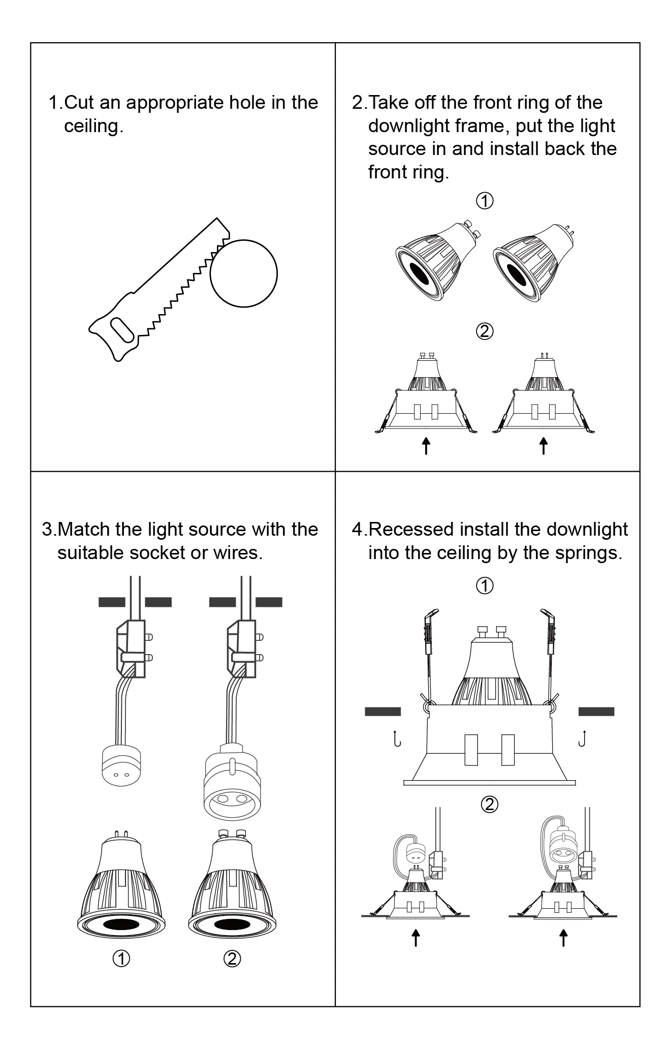 downlight fitting installation