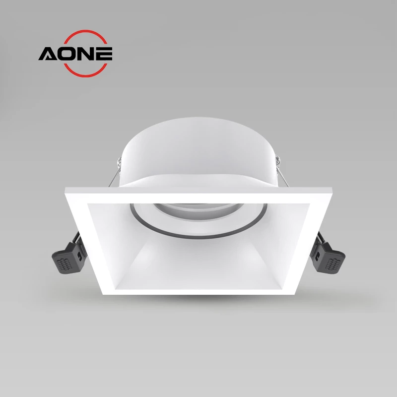 Downlight Fitting Square Compatible  GU10 Lamp or LED Module K-6020