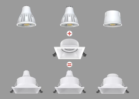 Downlight fitting MR16 bulbs GU10 LAMPS MODULE