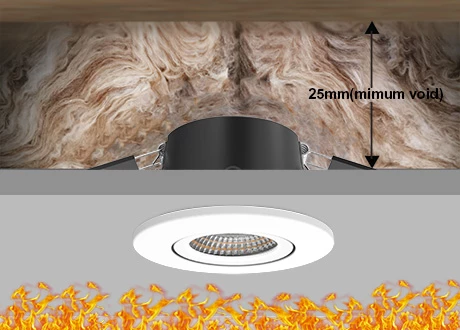 fire rated safety downlight low void