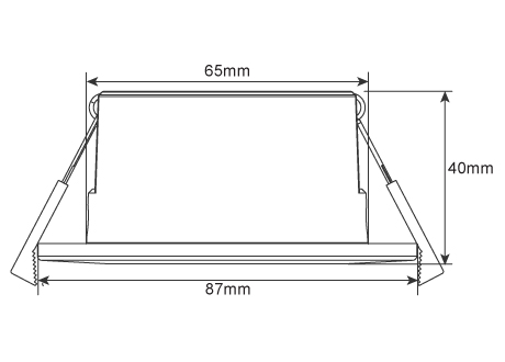 Diameter 87mm, height 40mm, hole opening range 68-75mm