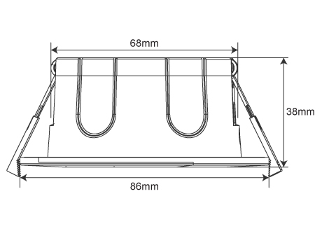 Diameter 86mm, height 40mm, hole opening range 68-75mm