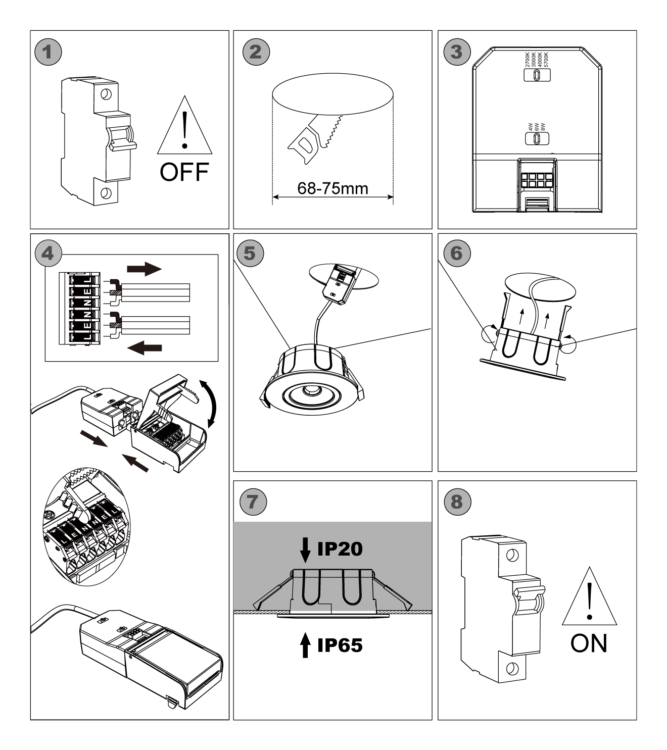 downlight installation steps