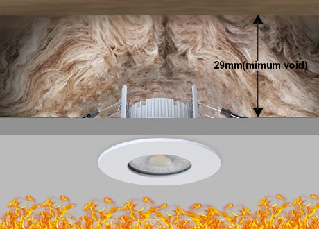 Downlight fitting fire rated IC-4 rated