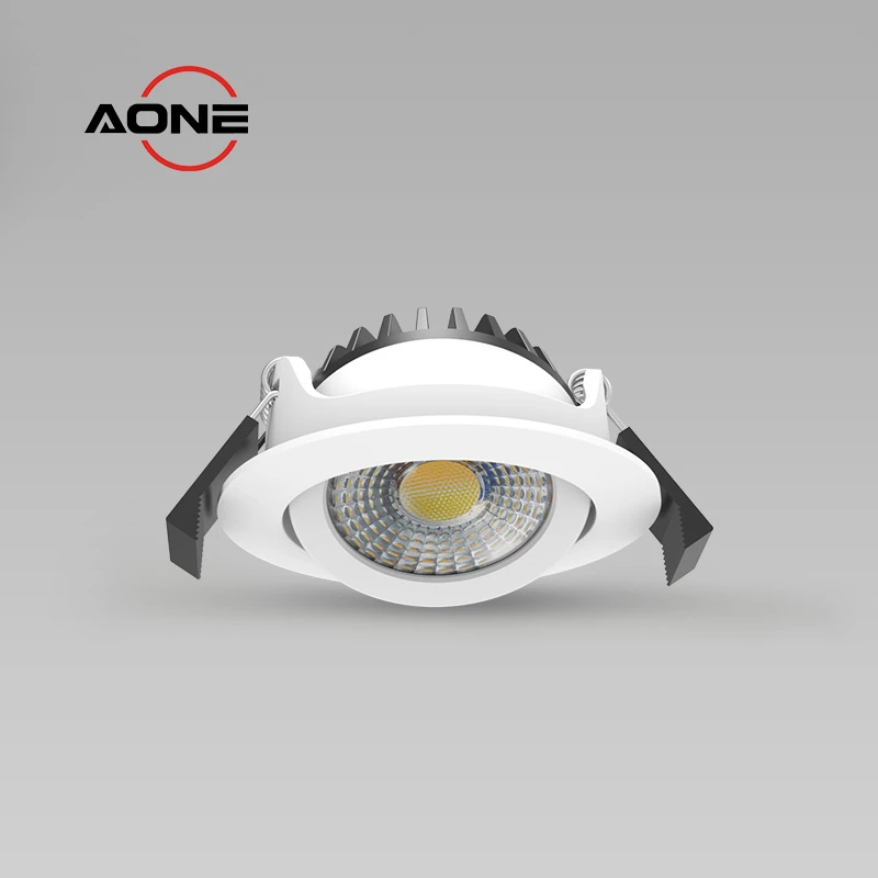 Mini Aluminum Spotlight Tiltable Dimmable 5W IP44 Cutout 55mm DL86C-M