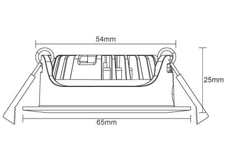 led recessed spotlight 55-58mm cut out