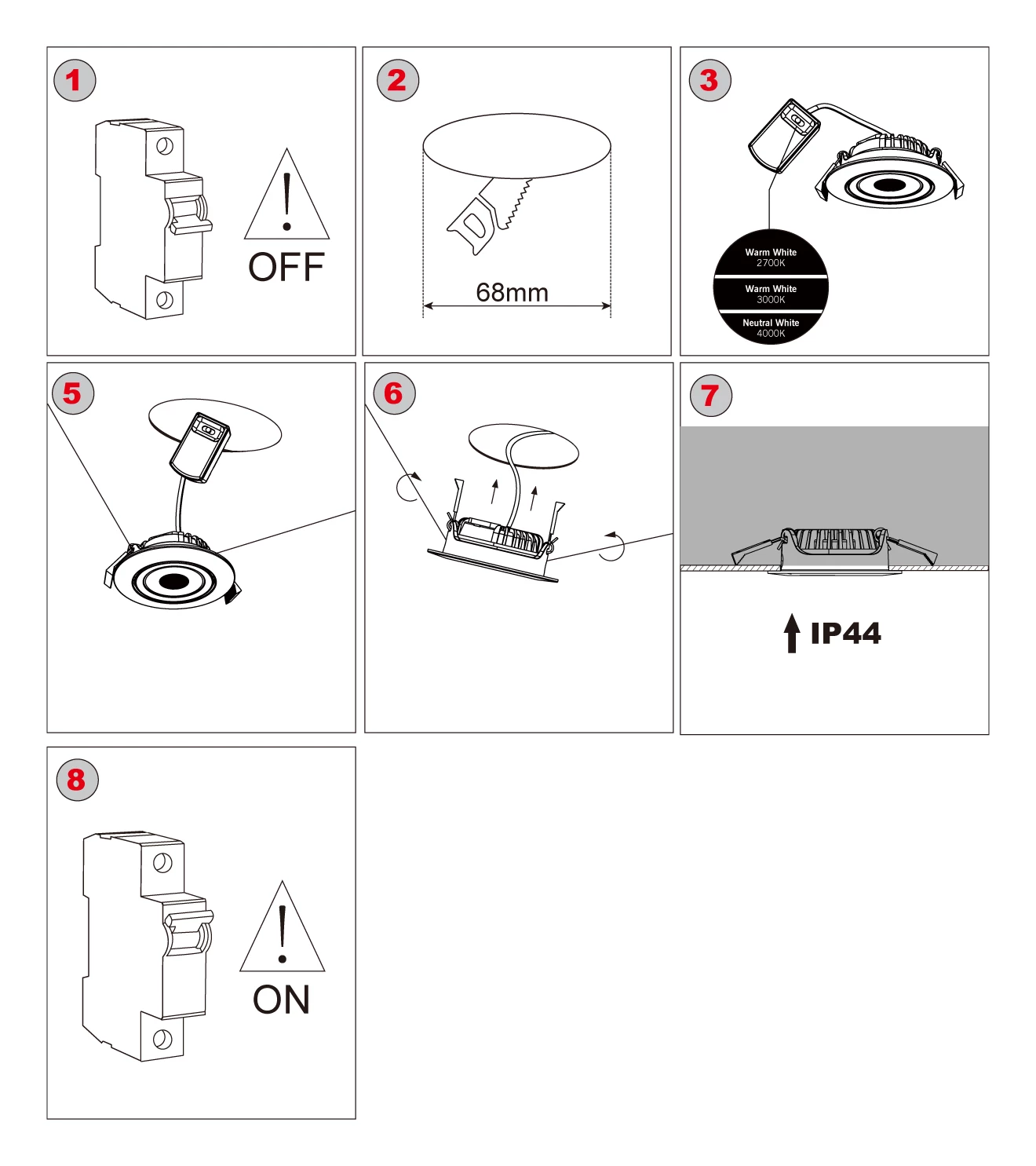 recessed spotlight installation steps