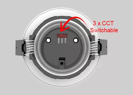 COB downlight with changeable frame