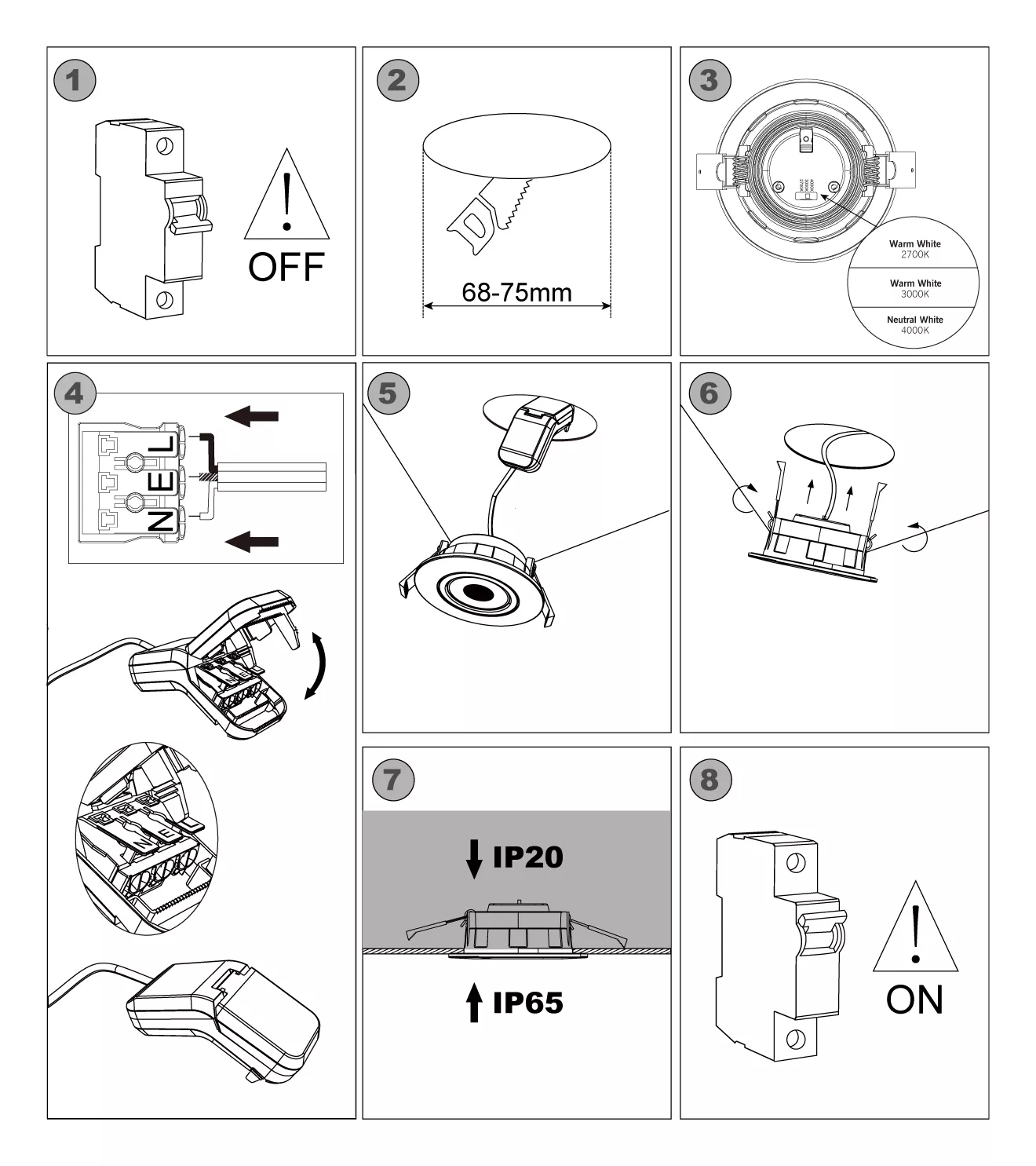 downlight installation steps