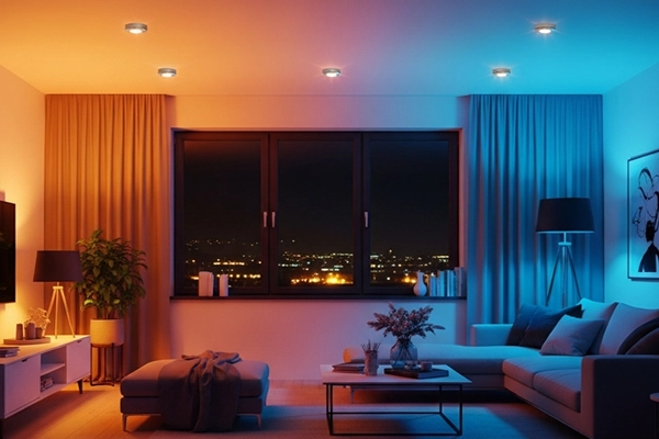 Tuya RGB smart lighting for creating ambiance in the living room