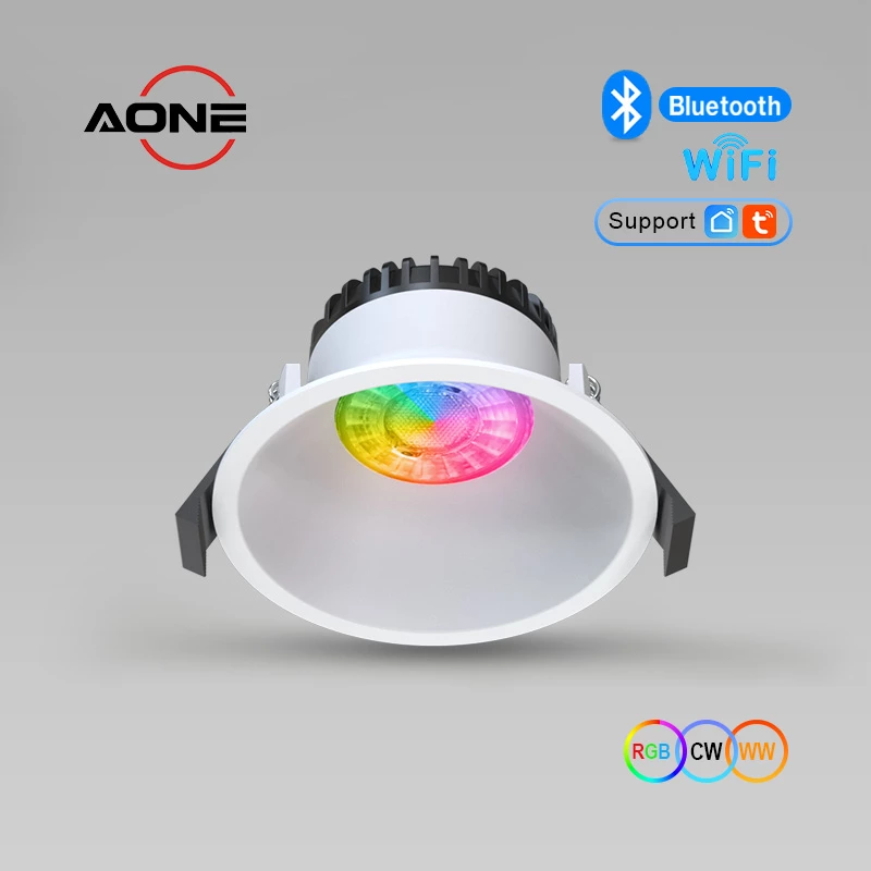 Smart Control & RGB CCT Tuning Downlight  IP65 Glare Free, support WiFi & Bluetooth  7W DL87