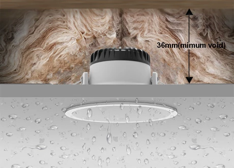 Coverable / smart control IP65 downlight