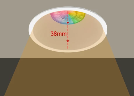 Downlight Anti-glare, deep design of 38mm