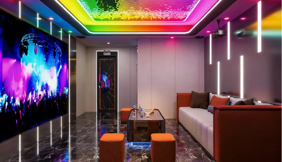 smart downlight in the living room