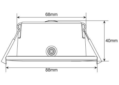 downlight size 88mm 40mm height