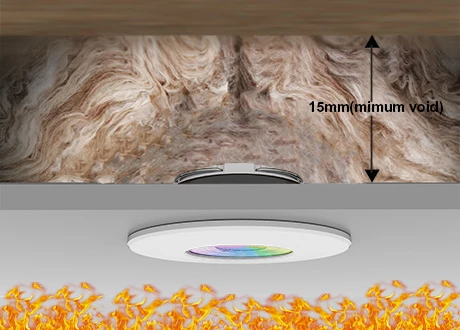 Coverable / smart control / fire rated IP65 downlight