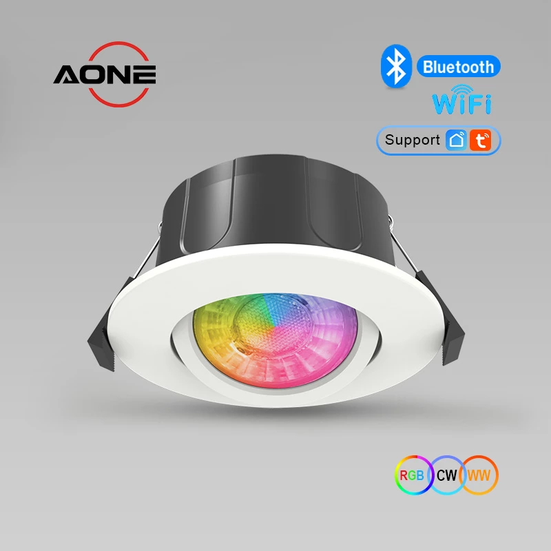 Smart Control WiFi/ Bluetooth RGB Downlight Adjustable DL164