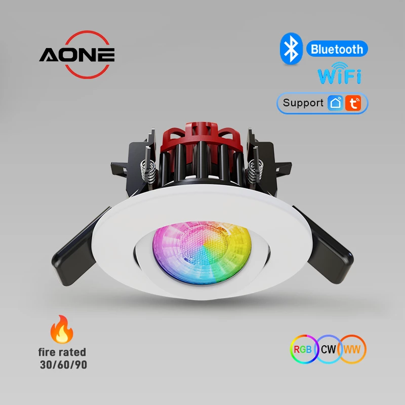 Smart Control WiFi/ Bluetooth RGB Downlight Adjustable Fast-Install DL98BB