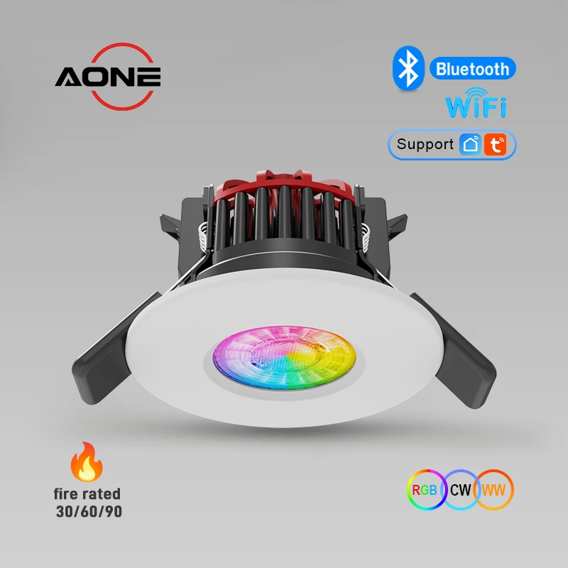 Smart Control WiFi/ Bluetooth RGB Downlight Adjustable Fast-Install IP65 DL98S