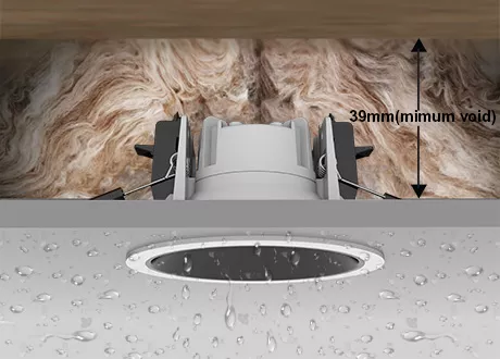 Coverable / smart control / IP65 downlight