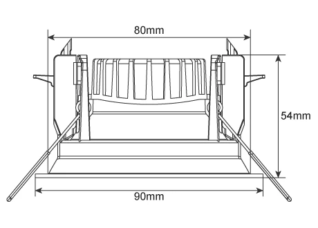 downlight size 88mm 51mm height