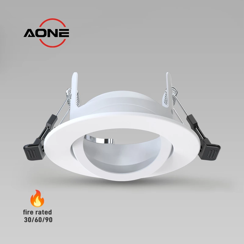 Downlight Fitting Adjustable with 25 Degree Fire Rated for LED Dimmable Module / GU10 / MR66 Fits 65-75mm Cutout DL154B