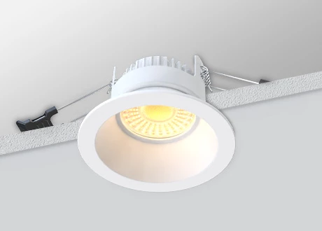 Downlight fitting fire rated IP65 glare free