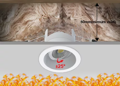 Downlight fitting fire rated IC-4 rated