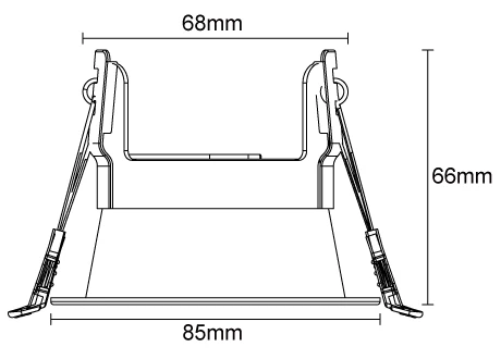 downlight fitting diameter86mm cutting65-75mm