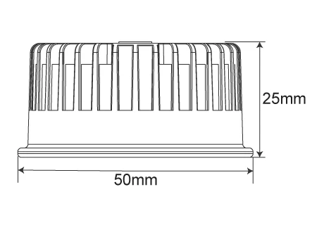 downlight fitting diameter 50mm height 25mm