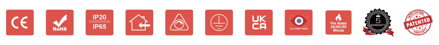 COB downlight got CE, ROHS, IP65 certificates, 5 years warranty