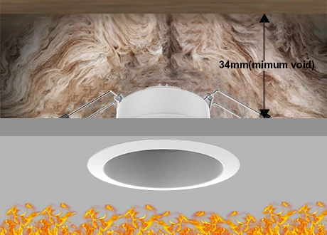 fire rated coverable downlight