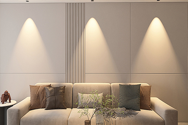 wall decoration effects of mini spotlights