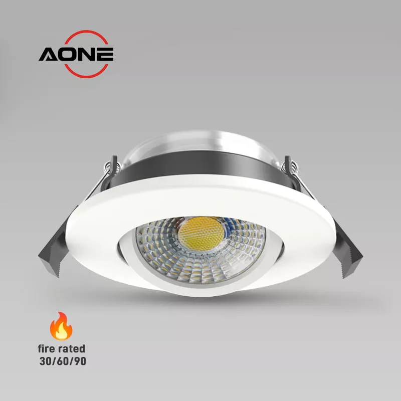 Tiltable Downlight IP65 Ultra-thin Fire Rated 110lm/W Triac Dimmable 6W 4CCT DL98Bpro-2