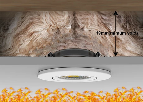 tiltable downlight fire rated