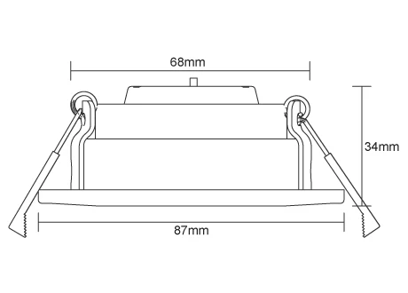 Diameter 88mm, height 34mm, hole opening range 70-75mm