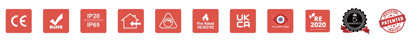 COB downlight got CE, ROHS, IP65 certificates, 5 years warranty