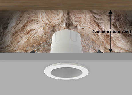 tiltable downlight fire rated