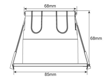 Diameter 88mm, height 60mm, hole opening range 68-75mm