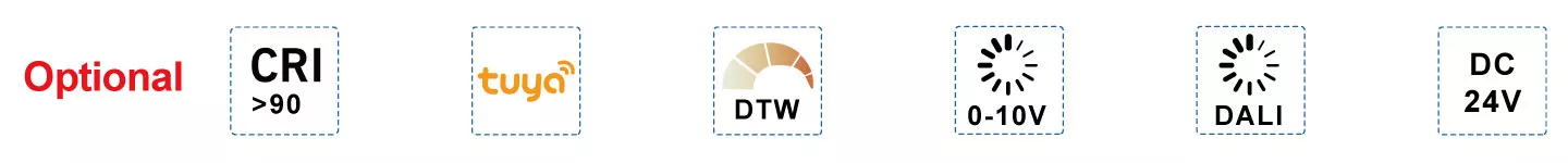 downlight CRI>90 TUYA DTW 0-10V DALI DC24V