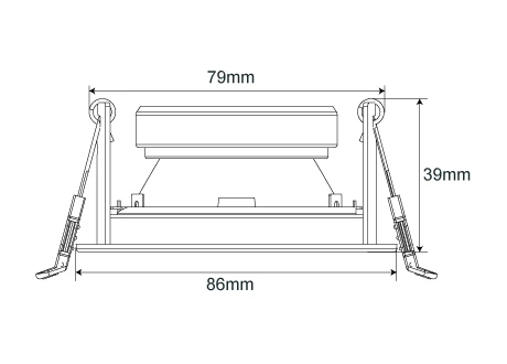 downlight fitting diameter86mm cutting65-75mm