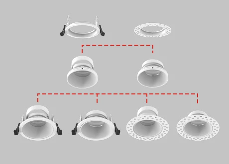 downlight fitting white finish