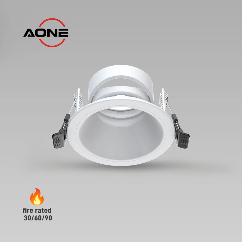 Low Glare IP65 Adjustable Downlight Fitting Fire Rated Cut Out 80mm Compatible LED module/GU10 DL151DB