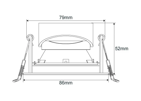 downlight fitting diameter86mm cutting 80mm