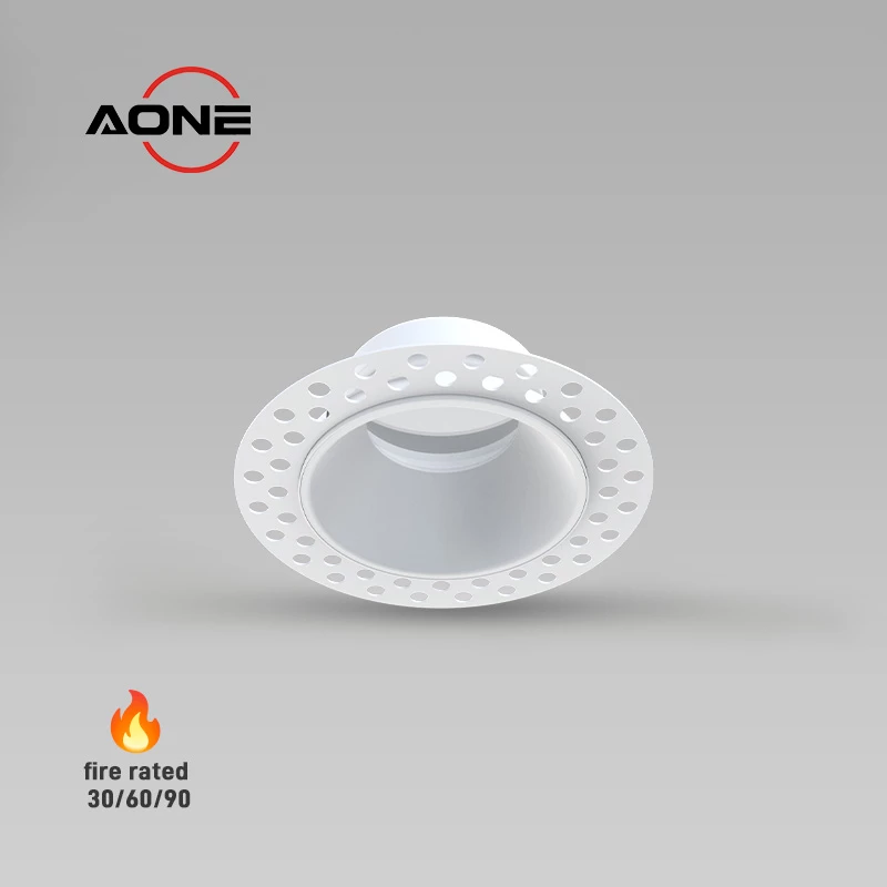Plaster-in Trimless IP65 Downlight Fitting Fire Rated Low Glare Cut Out 80mm DL151TA