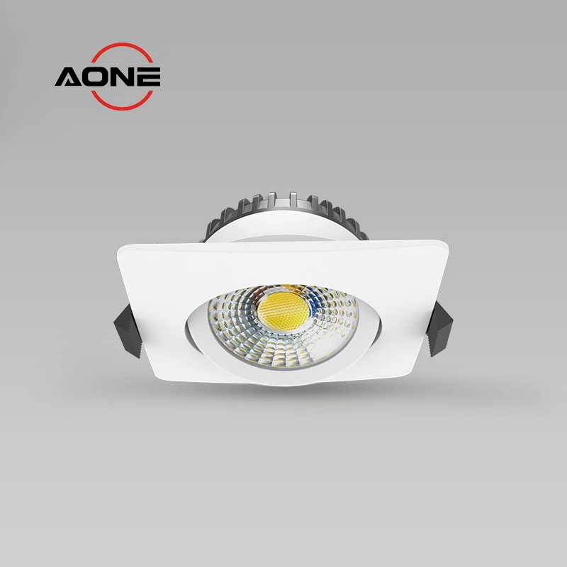  Ultra Slim Square Spotlight Adjustable Full Aluminum Triac Dimmable 3CCT IP44 6W DL86F SMD